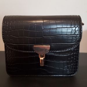 Mango Croc Effect Crossbody Bag